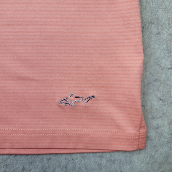Quail Hollow Greg Norman Golf Polo Shirt Mens L Orange Short Sleeve Performance - Picture 5 of 10